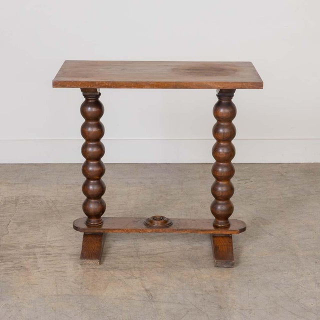 French 1940s French Wood Side Table Is the Style of Charles Dudouyt For Sale - Image 3 of 14