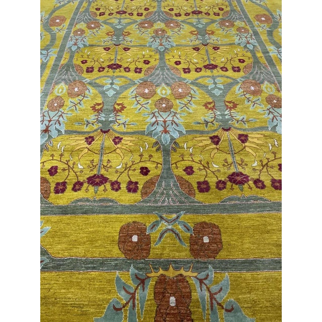 This stunning allover design rug is made of 75% wool & 25% silk, dyed with pigment from vegetable, it’s originally a...