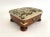 English English Needlepoint and Mahogany Foot Stool For Sale - Image 3 of 9