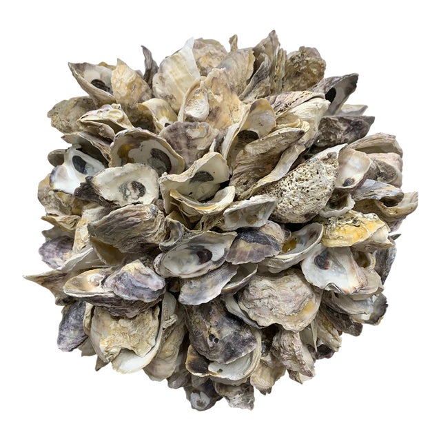 Vintage 1980’s Oyster Shell Orb For Sale