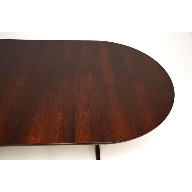 Brown Vintage Danish Extending Dining Table, 1960s For Sale - Image 8 of 11