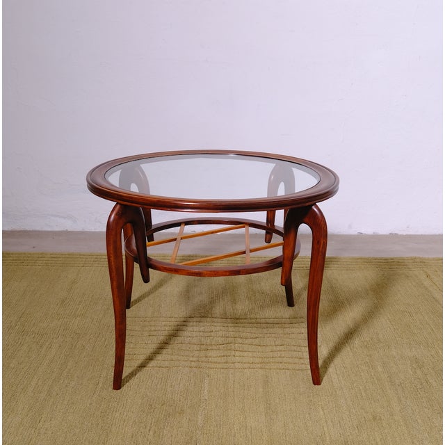 Brown Italian Coffee Table, 1950s For Sale - Image 8 of 8