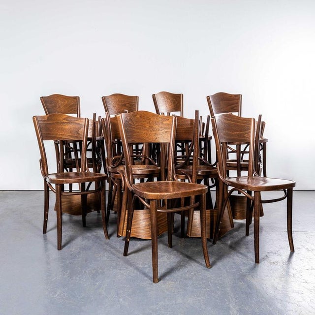 Moustache Back Dining Chair in Dark Oak Bentwood from Ton, 1970s For Sale - Image 11 of 11