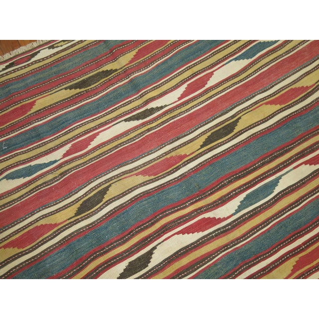Early 20th Century Zabihi Collection Persian Tribal Kilim - 5'10" x 10'1" For Sale In New York - Image 6 of 7