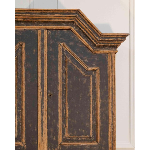 Baroque Secretary with Black Exterior and Blue Interior, Circa 1760 For Sale - Image 13 of 16