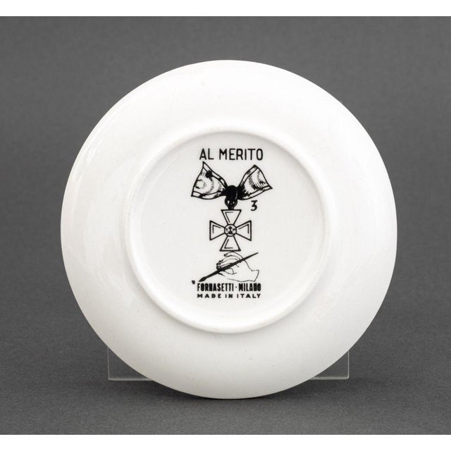 Mid Fornasetti "Al Merito" Porcelain Coasters, 7 For Sale In New York - Image 6 of 17