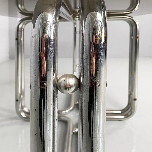 Italian Modern Dining Table in Smoked Glass and Steel, 1970s For Sale - Image 18 of 18