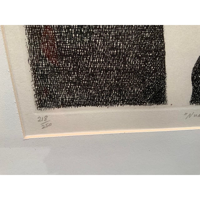 Black “Nude” Original 1967 Etching by Gregori Masurovsky For Sale - Image 8 of 11
