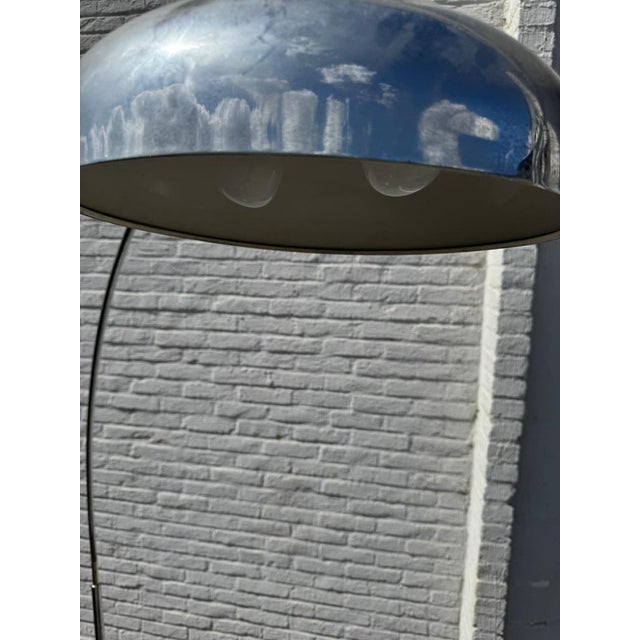 Italian Arc Floor Lamp with Marble Base, 1970s For Sale - Image 6 of 10