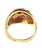 10k Yellow Gold and Ruby Dome Ring Vintage For Sale - Image 4 of 8