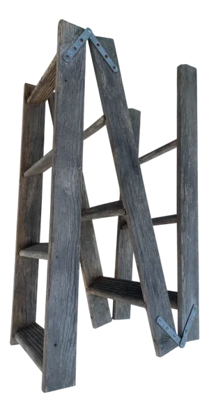 Mid-20th Century Wooden Folding Attic Ladder, 1940s