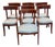 19th Century Set of Seven Klismos Chairs With Blue Leather Seats For Sale