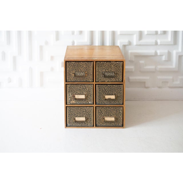 1960s Midcentury Apothecary Card Catalog Cabinet For Sale - Image 11 of 11