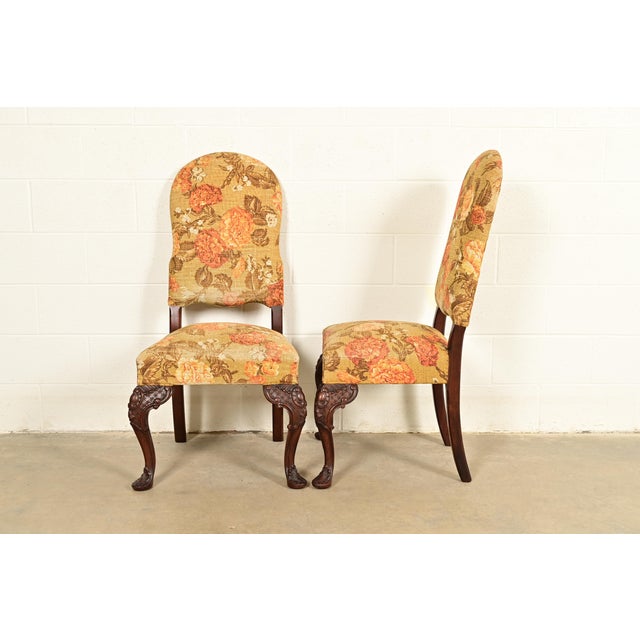 Berkey & Gay Antique Chippendale Carved Walnut Dining Chairs | Circa 1920s For Sale - Image 9 of 13