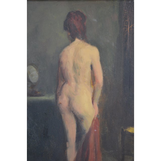 Mid 20th Century American Impressionist Nude Painting in Period Frame Signed by Rudolf Colao For Sale - Image 4 of 5
