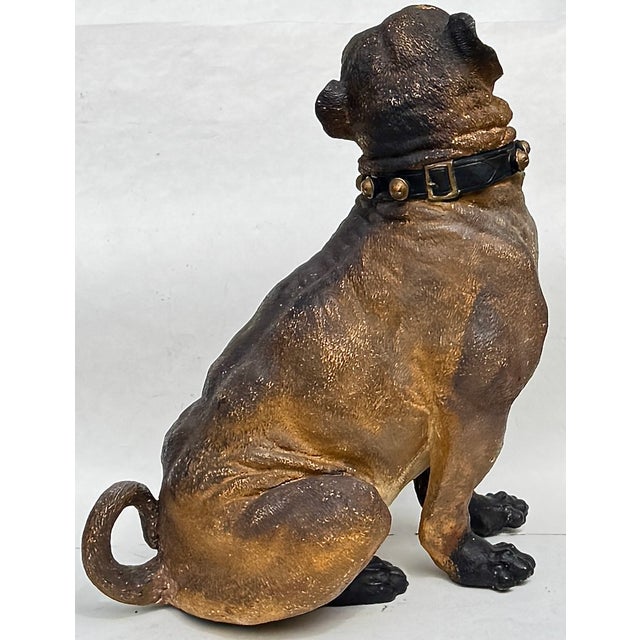 Figurative Antique Victorian Terracotta Bulldog Statue 19th Century For Sale - Image 3 of 12