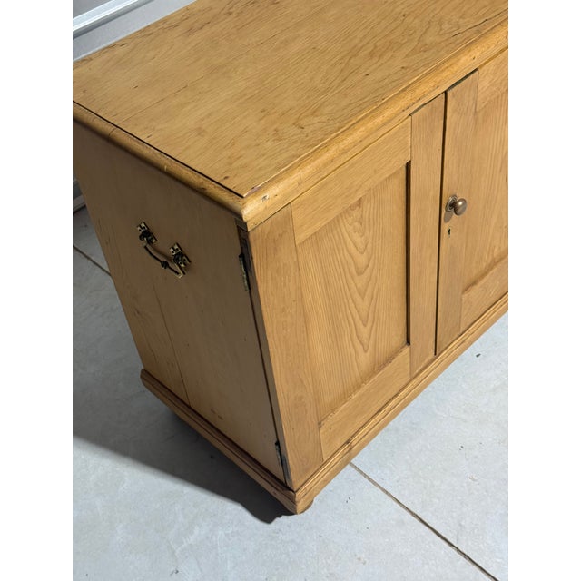Antique Pine Two Door Cupboard From England For Sale - Image 6 of 18