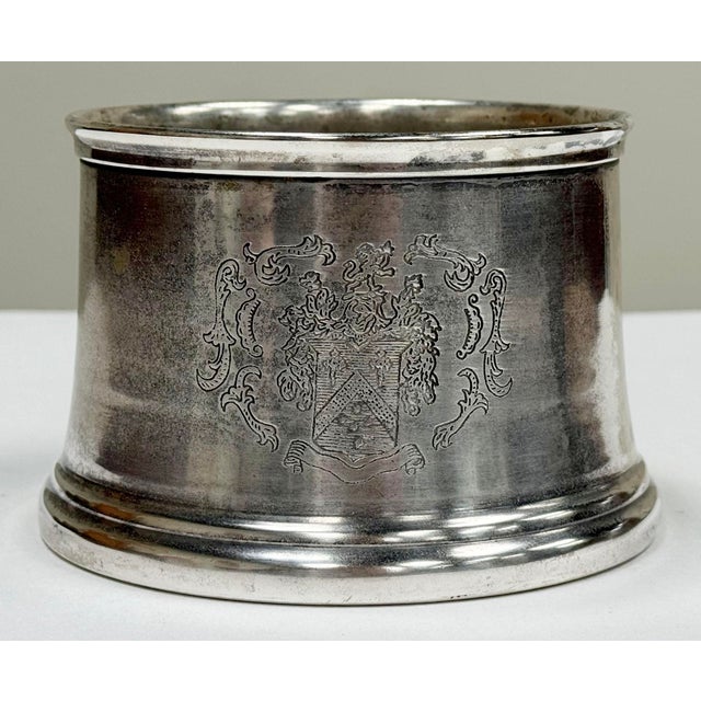 Early 20th Century Vintage Silver Tone Wine Bottle Coaster For Sale - Image 5 of 7