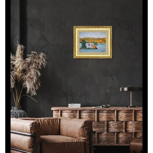 Wood "Benicia Bay, Carquinez Straight" Contemporary Plein Air Landscape Oil Painting For Sale - Image 7 of 12