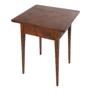 Custom Vinegar Grain Paint Decorated Tapered Leg Table