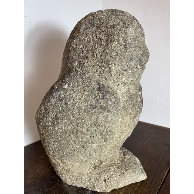 Large Owl Garden Ornament in Reconstituted Stone, 1950s For Sale - Image 4 of 13
