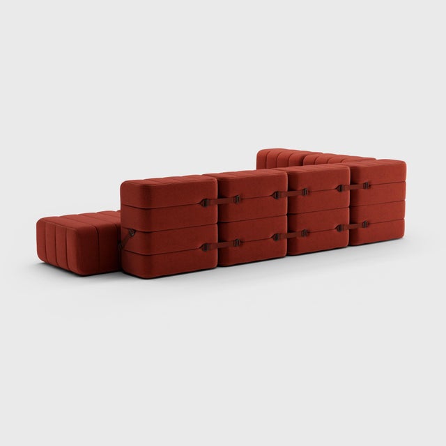 Contemporary Modular Corner Sofa in Dama Fabric from Ambivalenz, Set of 12 For Sale - Image 3 of 18