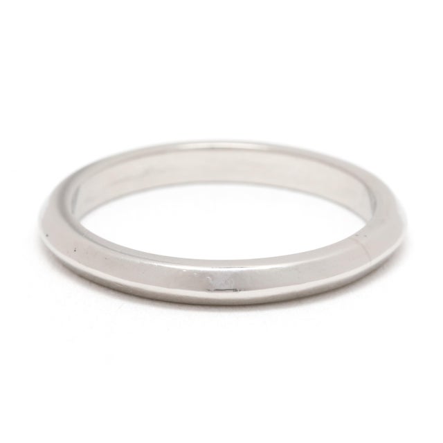 Ring Size 5.25 Rise off of Finger: 1.8 mm Width: 2.25 mm Weight: 2.4 dwts. / 3.8 grams Stamps: "Platinum" SKU: R4150 A...