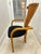 1990s Postmodern Sculptural Fan-Back Wood Armchair With Black Velvet Seat For Sale - Image 4 of 5