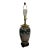 Vintage Chinoiserie Floral Green Table Lamp For Sale