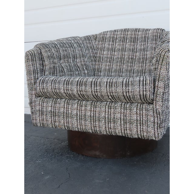 Black Carsons Milo Baughman Style Mid Century Modern Swivel Side Chairs a Pair 6423 For Sale - Image 8 of 18
