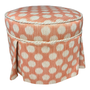 Pink Polka Dot Kellogg Ottoman