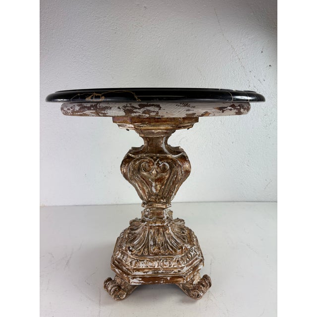 Early 20th Century Hand Carved Marble Topped Venetian Side Table For Sale - Image 12 of 12