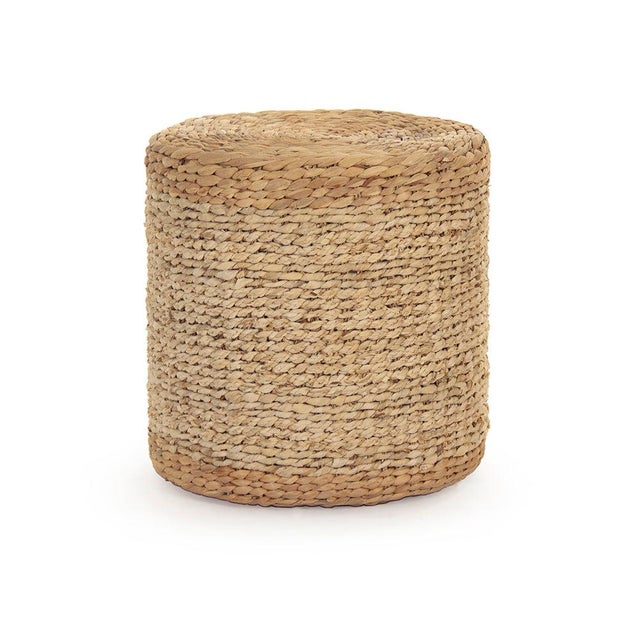 The Woven Cylinder Stool from Zentique is a handwoven cylinder stool in water hyacinth and corn husk. The organic texture...