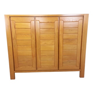 Vintage Armoire in Elm from Maison Regain, 1980s For Sale