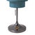 Metal Lollipop Table Lamp - Black Nickel, Sky Blue Linen Double Shade, on/Off Pull Chain For Sale - Image 7 of 15