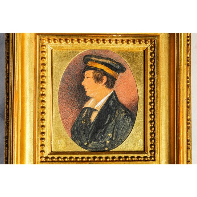 An exceptional 19th-century portrait miniature with remarkable historical appeal, this finely executed self-portrait...