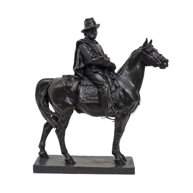Garibaldi Riding A Horse is an original bronze sculpture realized by Carlo Rivalta. Signed by the artist. Beautiful and...