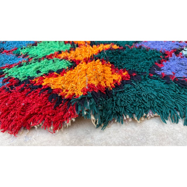 Textile 1980s Moroccan Colorful Vintage Azilal Rug - 2'7" X 5'11" Ft For Sale - Image 7 of 8