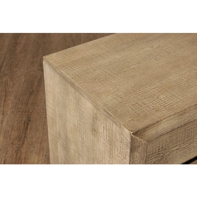 Gray Restoration Hardware Reclaimed Oak Closed Nightstand For Sale - Image 8 of 12