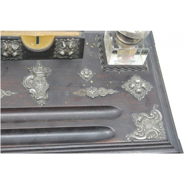 Inkwells with Wooden Base For Sale - Image 9 of 13