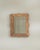 Wood 1940-1949 Italy Warm Blush Pink Carved Wood Mirror With Etched Border For Sale - Image 7 of 9