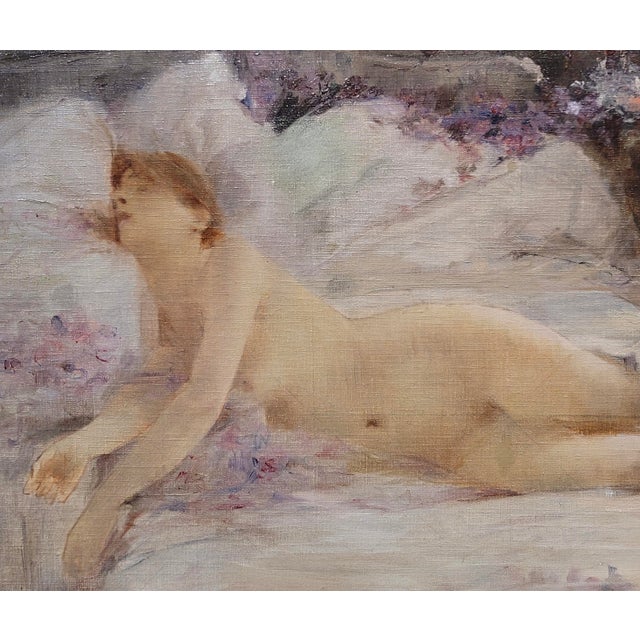 Late 19th Century Henri Gervex-19th Century Study of a Reclining Nude Female-Oil Painting For Sale - Image 5 of 10