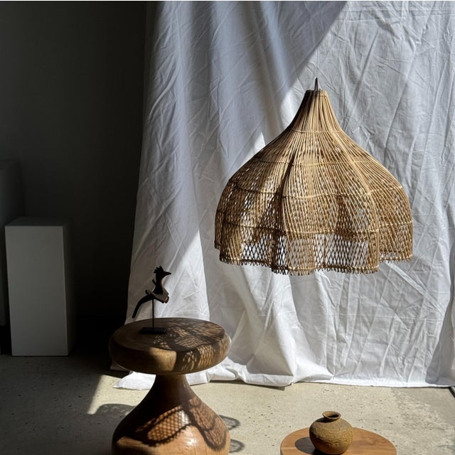 Traditional Indonesian Decorative Wooden Bird on a Base with Crest For Sale - Image 4 of 17