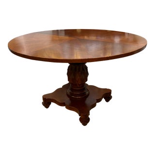 1950s Vintage Mahogany Round Table For Sale