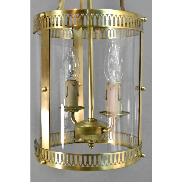 French Hall Lantern in Brass, 1890s For Sale - Image 6 of 14