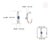 14k Gold 1.23ct Oval Cut Blue Sapphire & Diamond C- Hoop Earrings- A Pair For Sale - Image 11 of 14