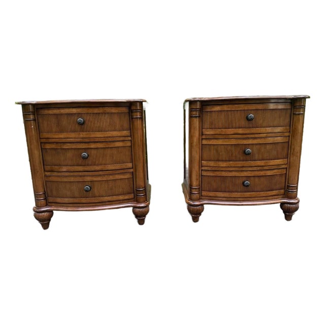 Late 20th Century Pair of Drexel’s Accents Francais Collection Nightstands/ Chest of Drawers For Sale