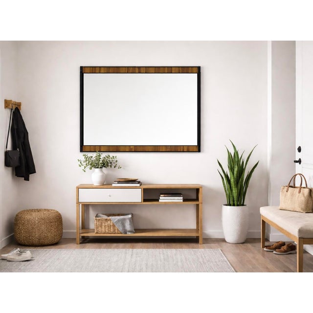 Mid-Century Modern 1960's Large Vintage Mid Century Modern Mirror by Kent Coffey For Sale - Image 3 of 10