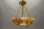 French Neoclassical Style Amber Alabaster and Bronze Pendant Light, 1920s For Sale - Image 11 of 18