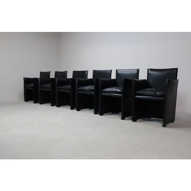 Animal Skin Break 401 Armchairs by Mario Bellini for Cassina, 1990s, Set of 6 For Sale - Image 7 of 18